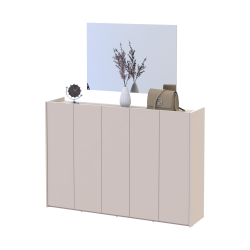 Hallway Doros Kassel with mirror Cashmere 5 chipboard 159x40x110 (42005508)
